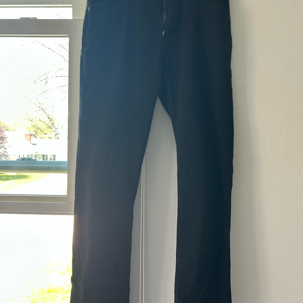 Black Straight-Leg Pants